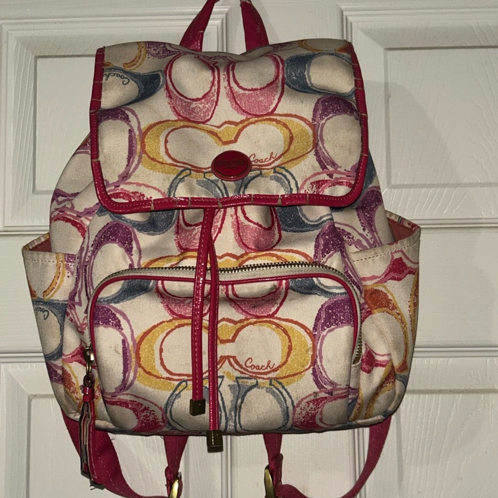 Coach Colorful Patterned Women's Backpack
